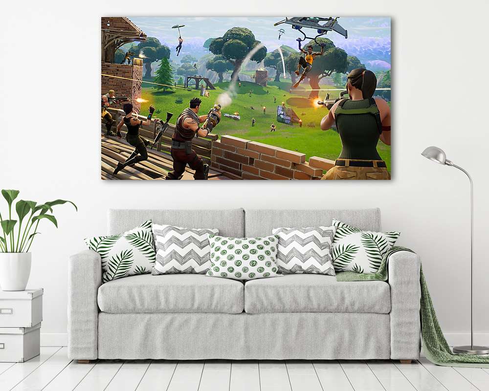 Fortnite - Csatatér (vászonkép) - vászonkép, falikép otthonra és irodába