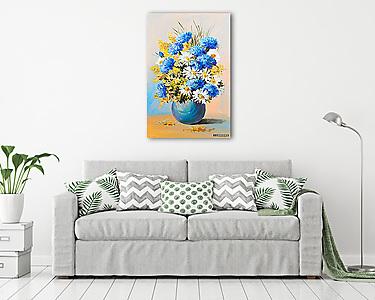 Csendélet virágokkal (olajfestmény reprodukció) (vászonkép) - vászonkép, falikép otthonra és irodába