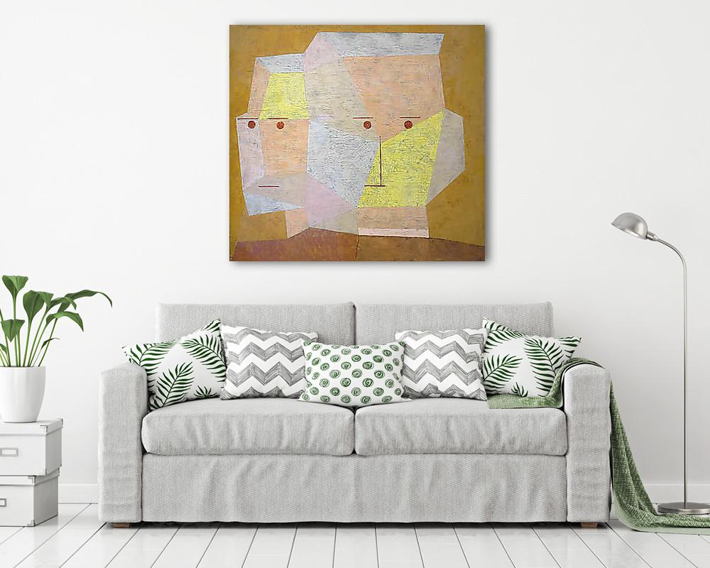 Két fej (vászonkép) - vászonkép, falikép otthonra és irodába