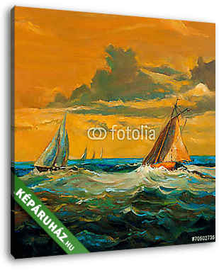 Sailboats - vászonkép 3D látványterv