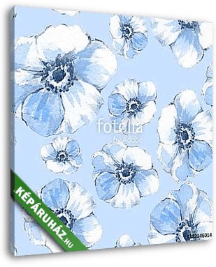 Floral seamless pattern 3. Watercolor background with delicate f - vászonkép 3D látványterv