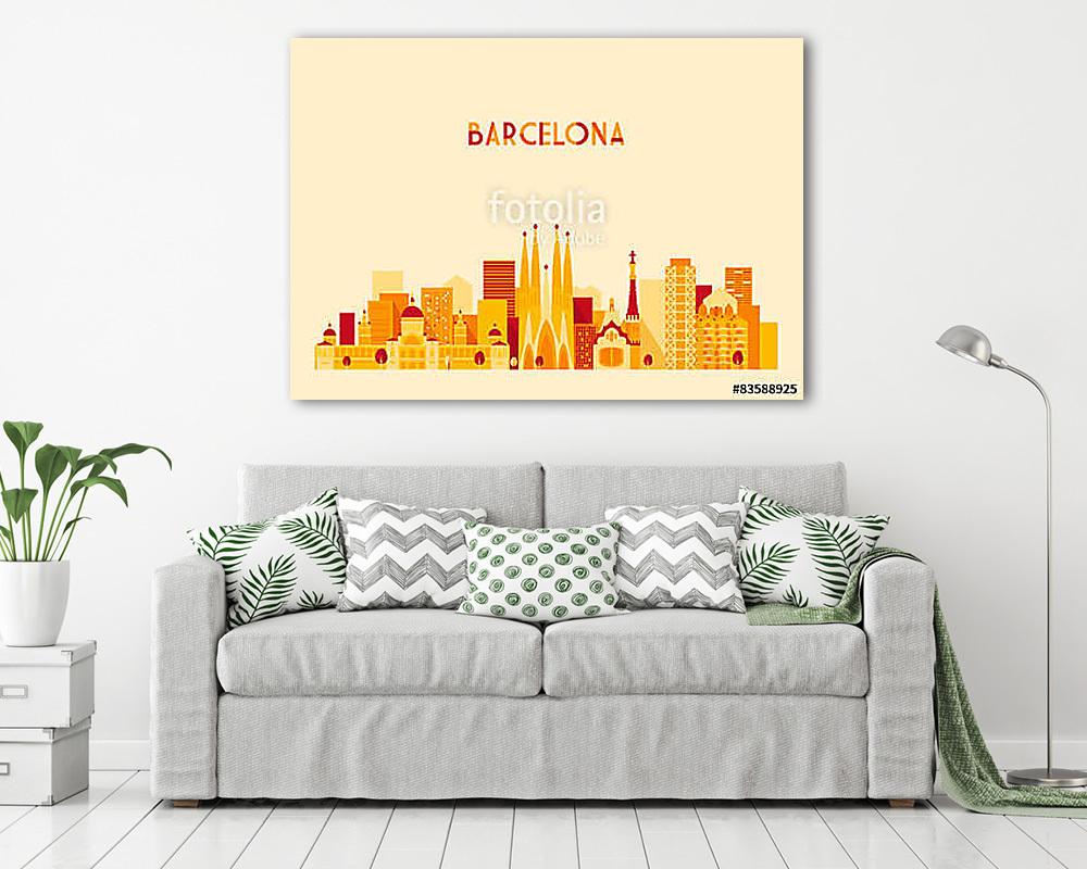 Barcelona, Spain, big city skyline (vászonkép) - vászonkép, falikép otthonra és irodába