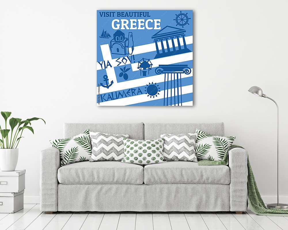 Visit buetiful Greece poszter - vászonkép, falikép vásárlás Visit buetiful Greece poszter (vászonkép) - vászonkép, falikép otthonra és irodába