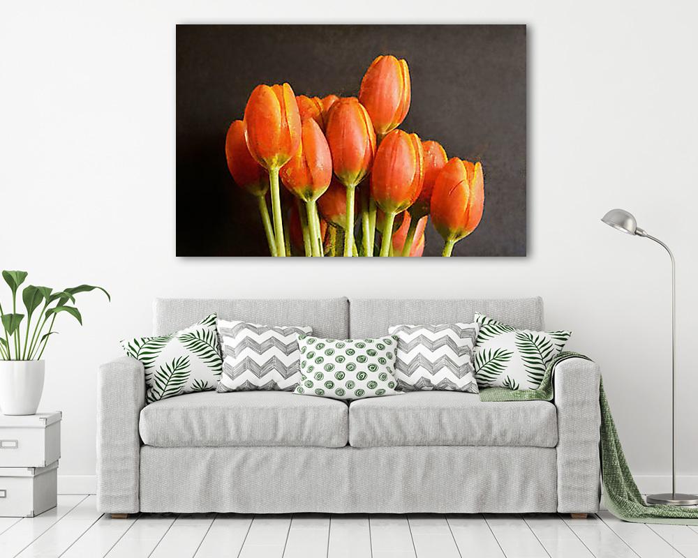 Tulipáncsokor 3. - vászonkép, falikép vásárlás Tulipáncsokor 3. (vászonkép) - vászonkép, falikép otthonra és irodába