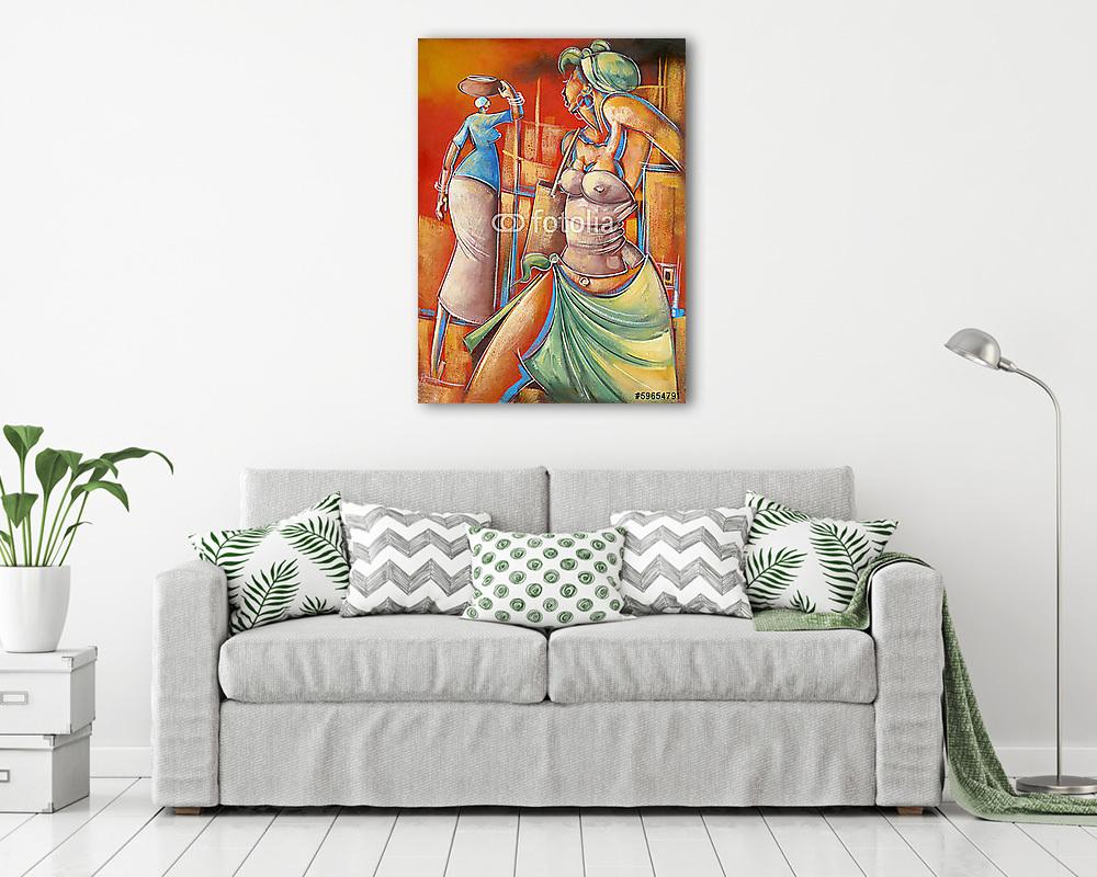 Az afrikai emberek életére támaszkodva. (poszter) - vászonkép, falikép otthonra és irodába