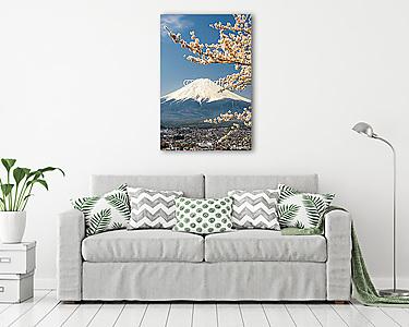 Mount Fuji a cseresznyefa ágakkal, Japánban (vászonkép) - vászonkép, falikép otthonra és irodába