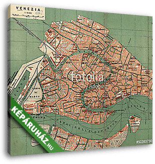 Velencei régi térkép - vászonkép 3D látványterv