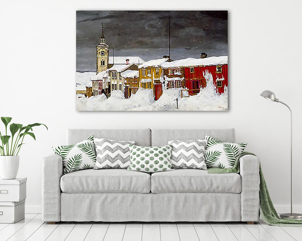 Téli utca Rorosban (bögre) - vászonkép, falikép otthonra és irodába