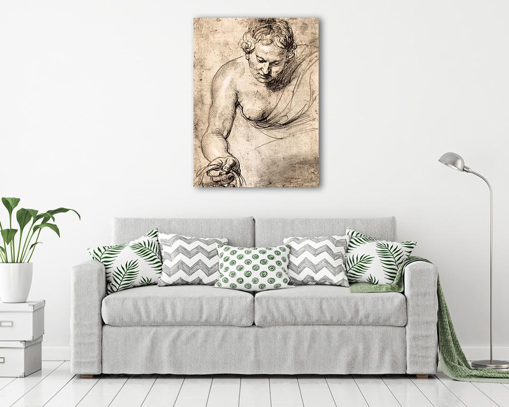 Női alak (többrészes kép) - vászonkép, falikép otthonra és irodába