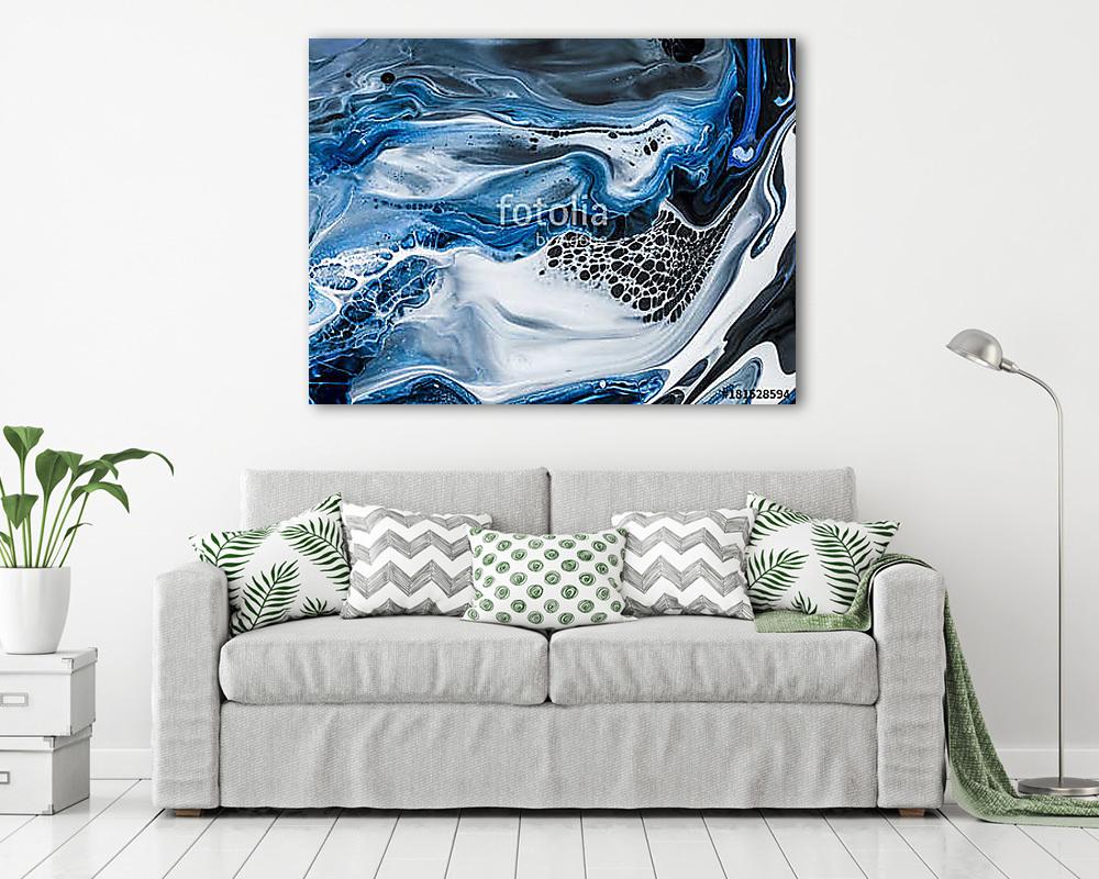 Creative abstract hand painted background, wallpaper, texture, close-up fragment of acrylic painting on canvas with brush stroke (vászonkép) - vászonkép, falikép otthonra és irodába