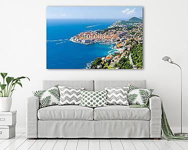 famous view on Old Town Dubrovnik in Dalmatia, Croatia (vászonkép) - vászonkép, falikép otthonra és irodába