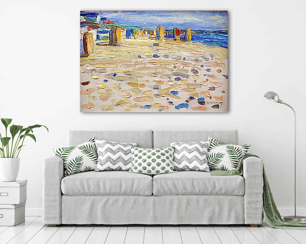 Napozószékek egy holland tengerparton - vászonkép, falikép vásárlás Napozószékek egy holland tengerparton (vászonkép) - vászonkép, falikép otthonra és irodába