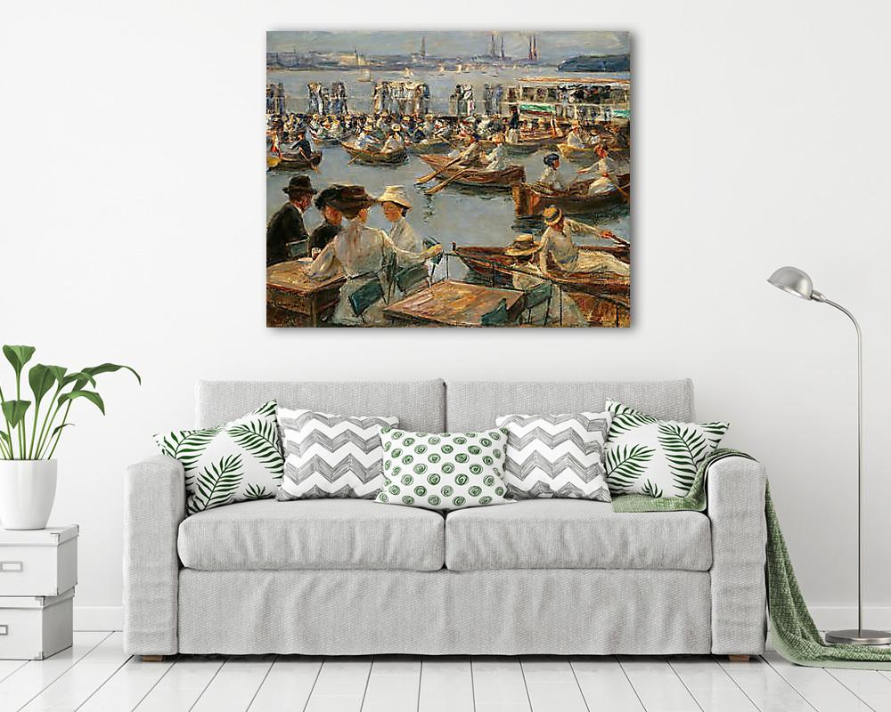 Csónakázók az Alster-folyón Hamburgnál (1910) (poszter) - vászonkép, falikép otthonra és irodába