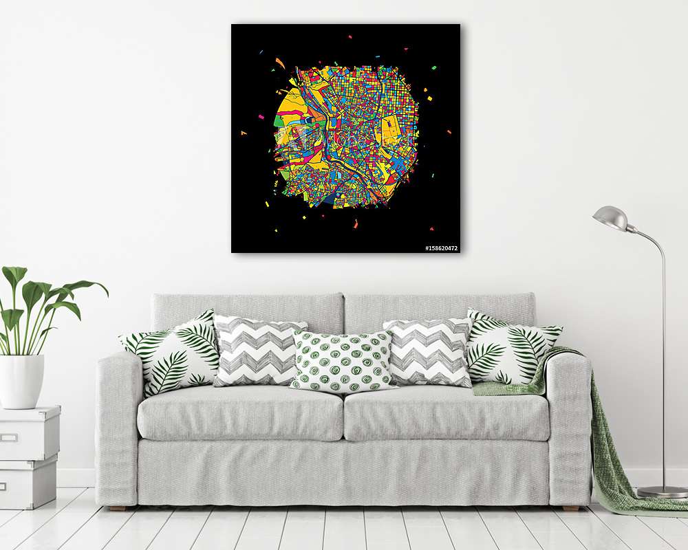 Art Map - Madrid (vászonkép) - vászonkép, falikép otthonra és irodába