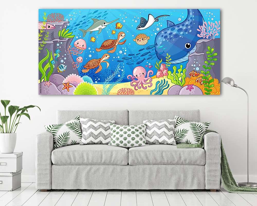 Tengeri állatok  - vászonkép, falikép vásárlás Tengeri állatok  (vászonkép) - vászonkép, falikép otthonra és irodába