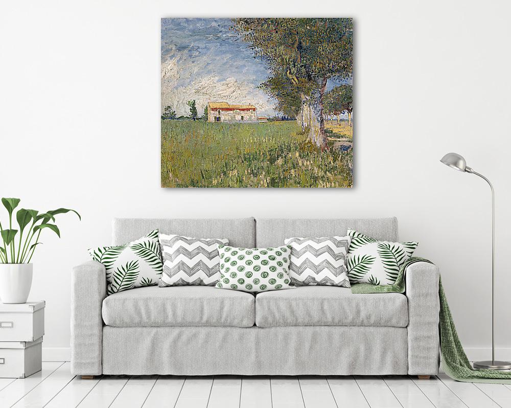 Tájkép farmmal - vászonkép, falikép vásárlás Tájkép farmmal (fotótapéta) - vászonkép, falikép otthonra és irodába