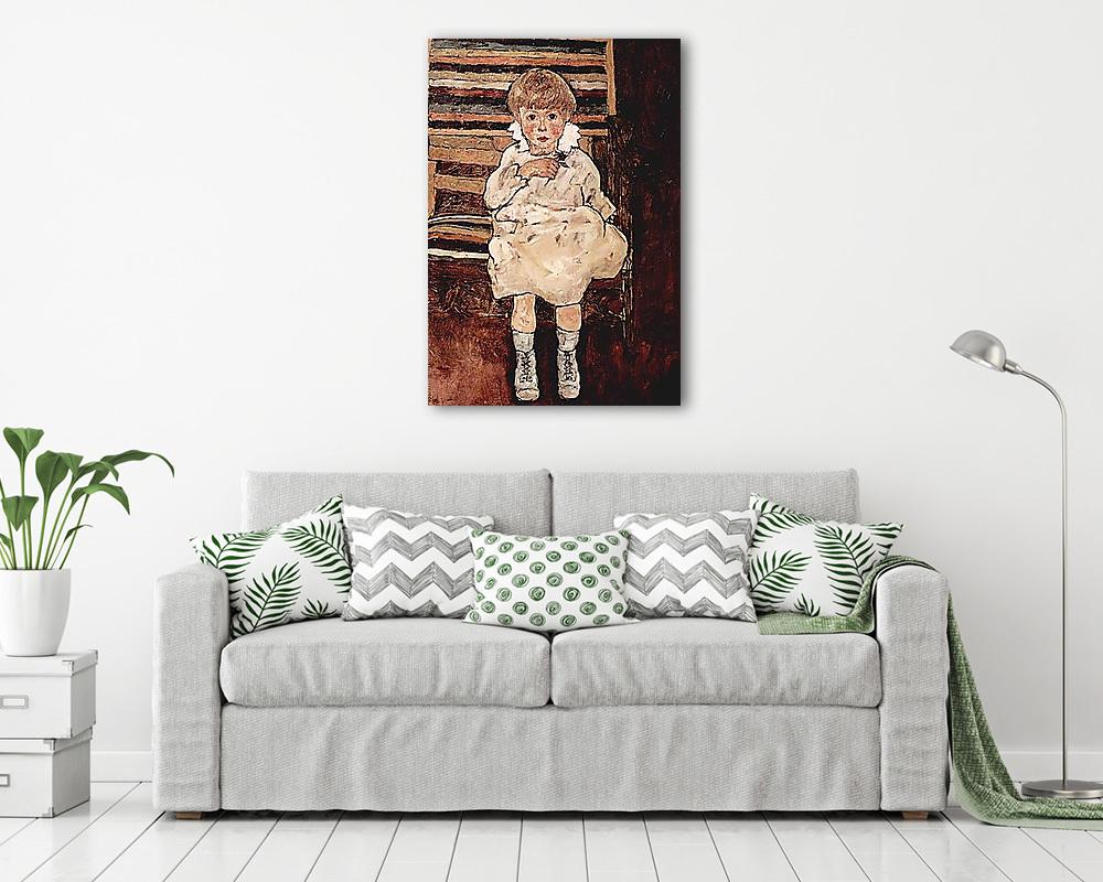 Ülő gyermek (vászonkép) - vászonkép, falikép otthonra és irodába