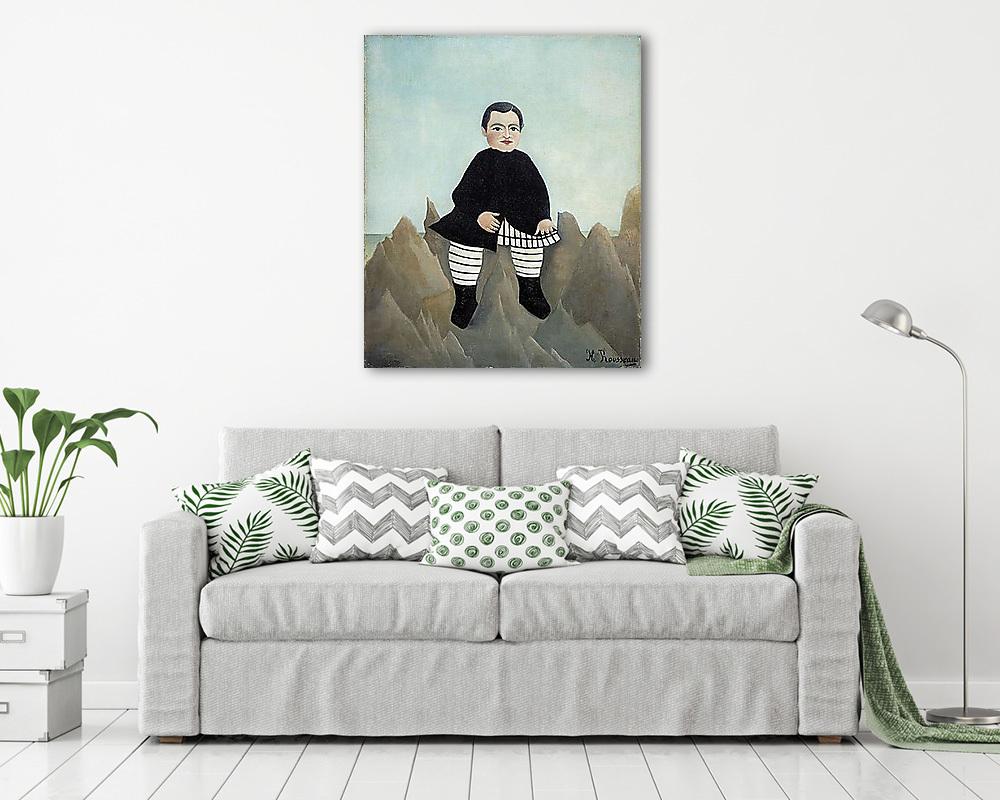 Fiú a sziklákon - vászonkép, falikép vásárlás Fiú a sziklákon (vászonkép) - vászonkép, falikép otthonra és irodába