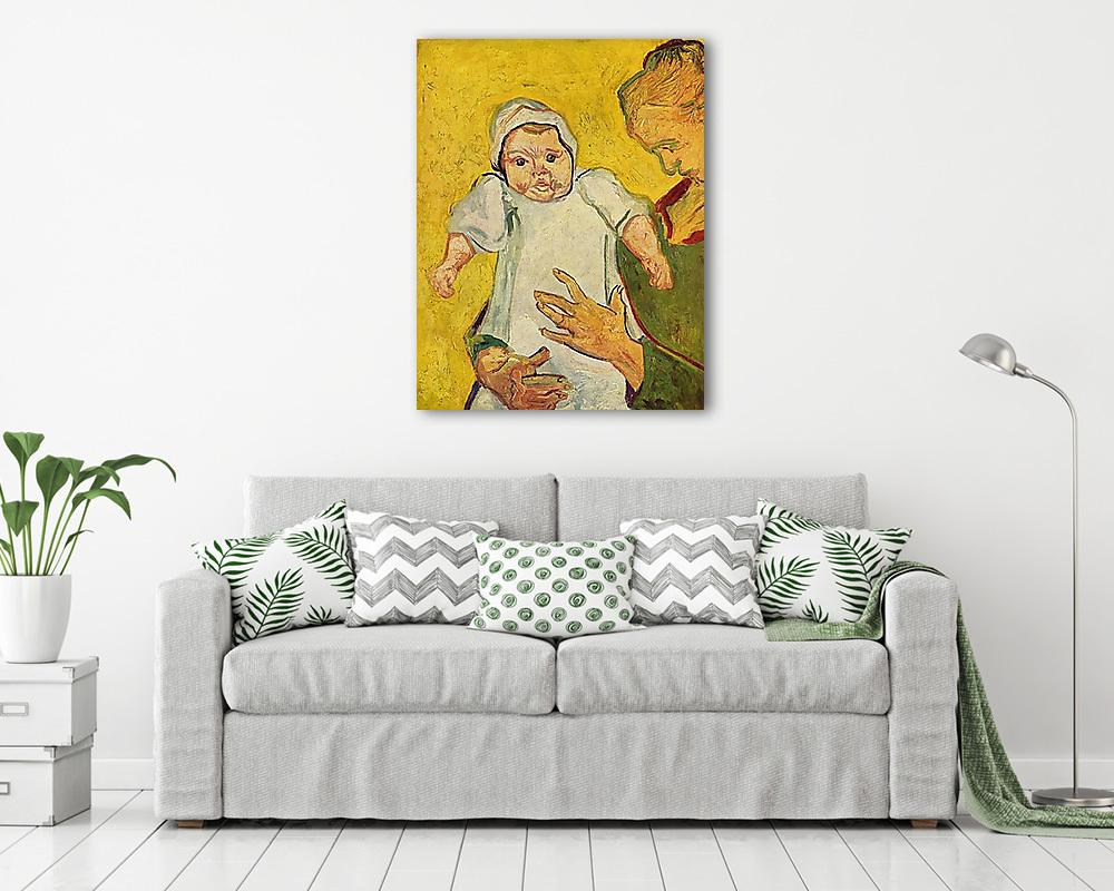 Augustine Roulin csecsemőjével (1888) (keretezett kép) - vászonkép, falikép otthonra és irodába