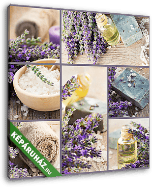 Friss levendula kollázs - vászonkép 3D látványterv