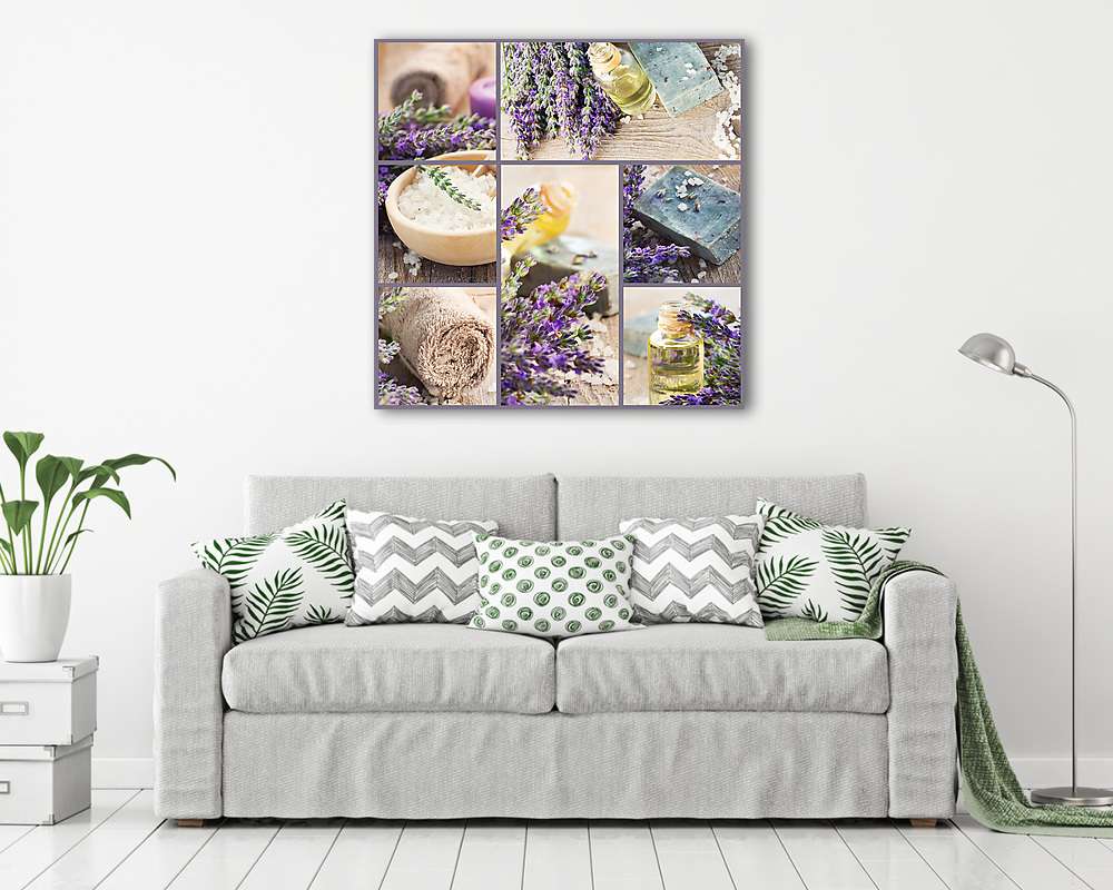 Friss levendula kollázs (poszter) - vászonkép, falikép otthonra és irodába