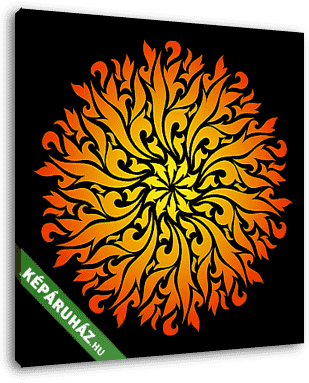 Vector abstract decorative fire mandala - vászonkép 3D látványterv