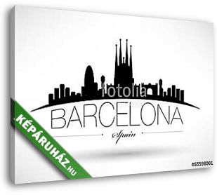 Barcelona City Typography Design - vászonkép 3D látványterv