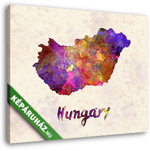 Hungary in watercolor - vászonkép 3D látványterv