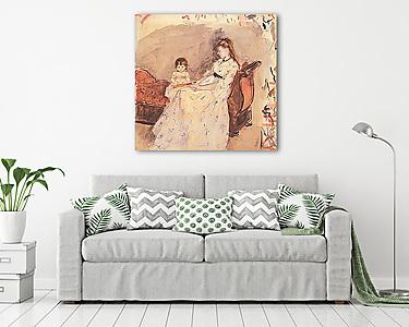Edma, a művész nővére kislányával (vászonkép) - vászonkép, falikép otthonra és irodába