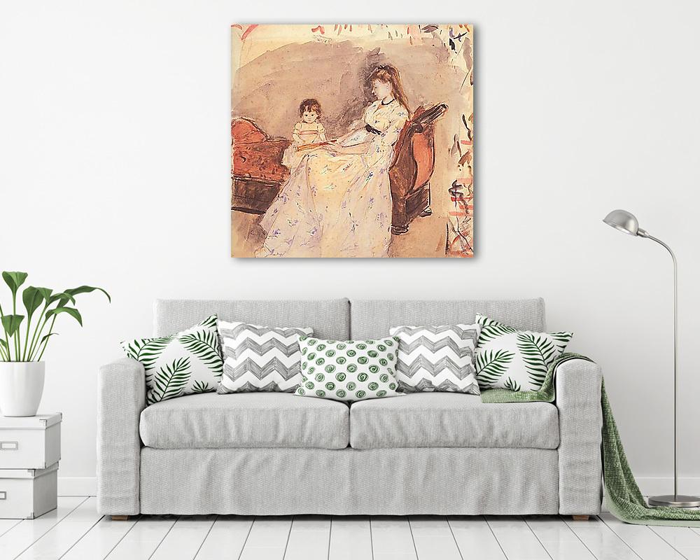 Edma, a művész nővére kislányával (vászonkép) - vászonkép, falikép otthonra és irodába
