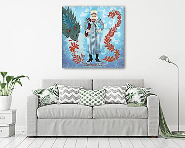 Tűzrőlpattant Teri (Daenerys Targaryen) (vászonkép) - vászonkép, falikép otthonra és irodába