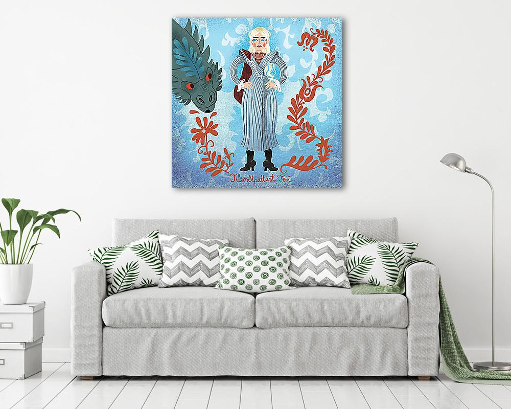 Tűzrőlpattant Teri (Daenerys Targaryen) (vászonkép) - vászonkép, falikép otthonra és irodába