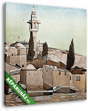 Az Olajfák hegye Jeruzsálemben (színverzió 1.) - vászonkép 3D látványterv