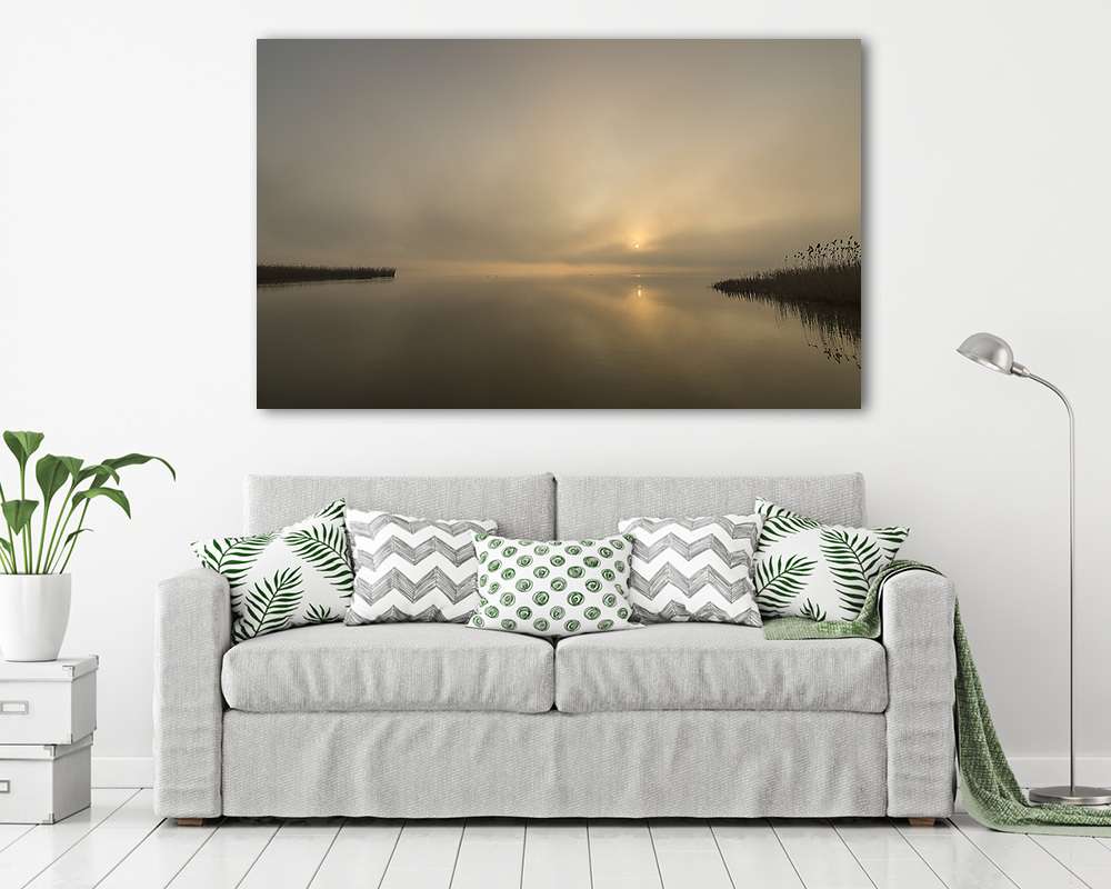 Ködös napfelkelte - vászonkép, falikép vásárlás Ködös napfelkelte (vászonkép) - vászonkép, falikép otthonra és irodába