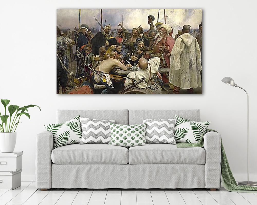 A zaporizzsjai kozákok levelet írnak a török szultánnak (többrészes kép) - vászonkép, falikép otthonra és irodába