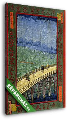 Híd az esőben, 1887 (Hiroshige után) - vászonkép 3D látványterv