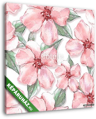 Floral seamless pattern 10. Watercolor background with delicate  - vászonkép 3D látványterv