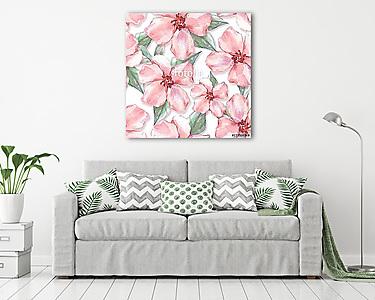 Floral seamless pattern 10. Watercolor background with delicate  (vászonkép) - vászonkép, falikép otthonra és irodába