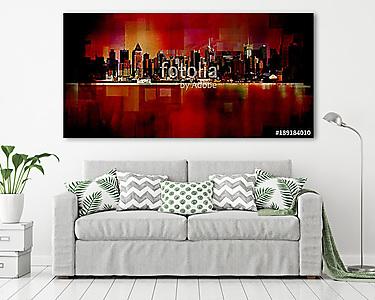 Manhattan. Modern art. New York cityscape (vászonkép) - vászonkép, falikép otthonra és irodába