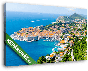 amazing view of Dubrovnik old town, Dalmatia, Croatia - vászonkép 3D látványterv