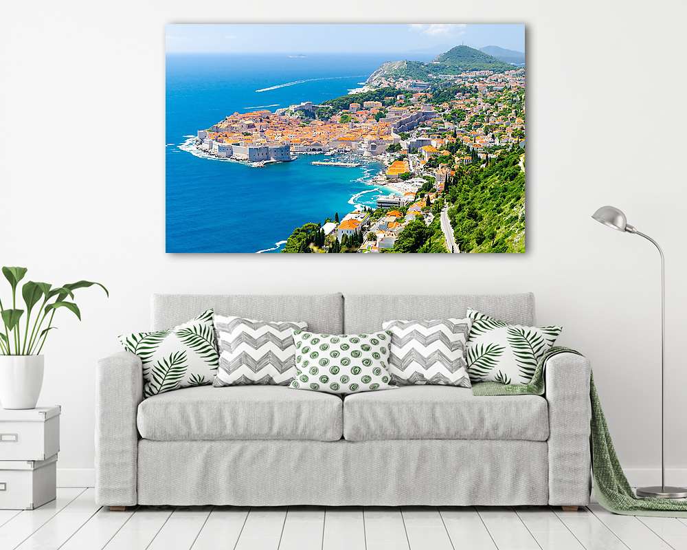 amazing view of Dubrovnik old town, Dalmatia, Croatia - vászonkép, falikép vásárlás amazing view of Dubrovnik old town, Dalmatia, Croatia (vászonkép) - vászonkép, falikép otthonra és irodába