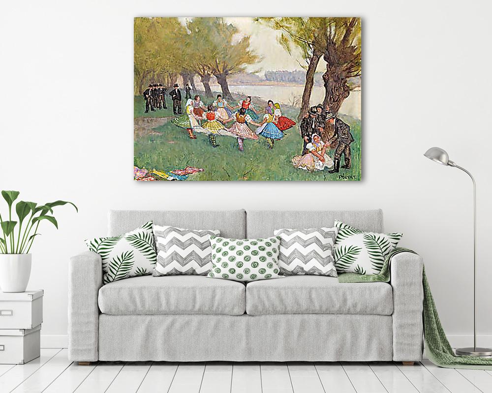 Mulatság a folyóparton - vászonkép, falikép vásárlás Mulatság a folyóparton (poszter) - vászonkép, falikép otthonra és irodába
