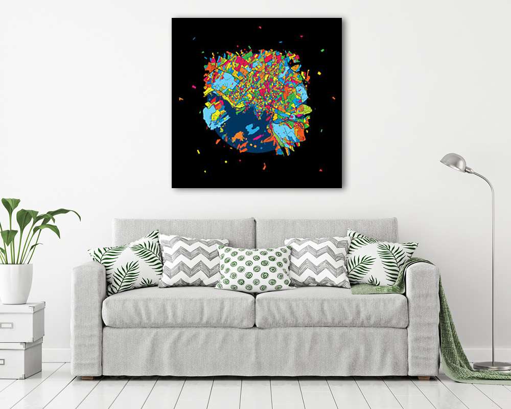 Art Map - Oslo (vászonkép) - vászonkép, falikép otthonra és irodába