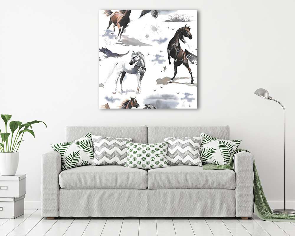 Lovas tapétaminta (bögre) - vászonkép, falikép otthonra és irodába