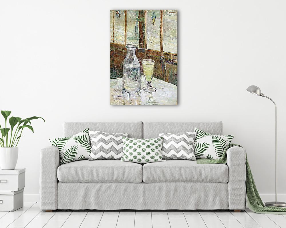 Kávéházi asztal abszinttal (vászonkép) - vászonkép, falikép otthonra és irodába