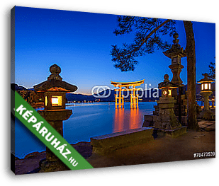 Itsukushima Schrein Miyajima-ban Japánban - vászonkép 3D látványterv