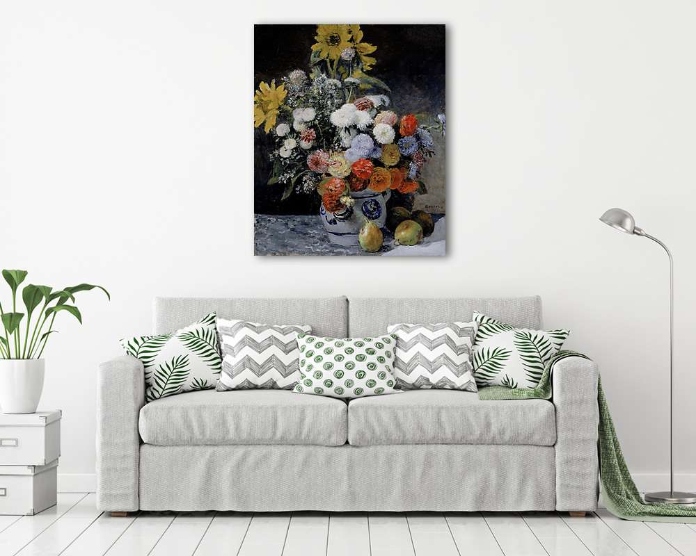 Virágok a vázában (vászonkép) - vászonkép, falikép otthonra és irodába