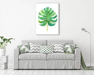 Tropical leaf illustration (vászonkép) - vászonkép, falikép otthonra és irodába