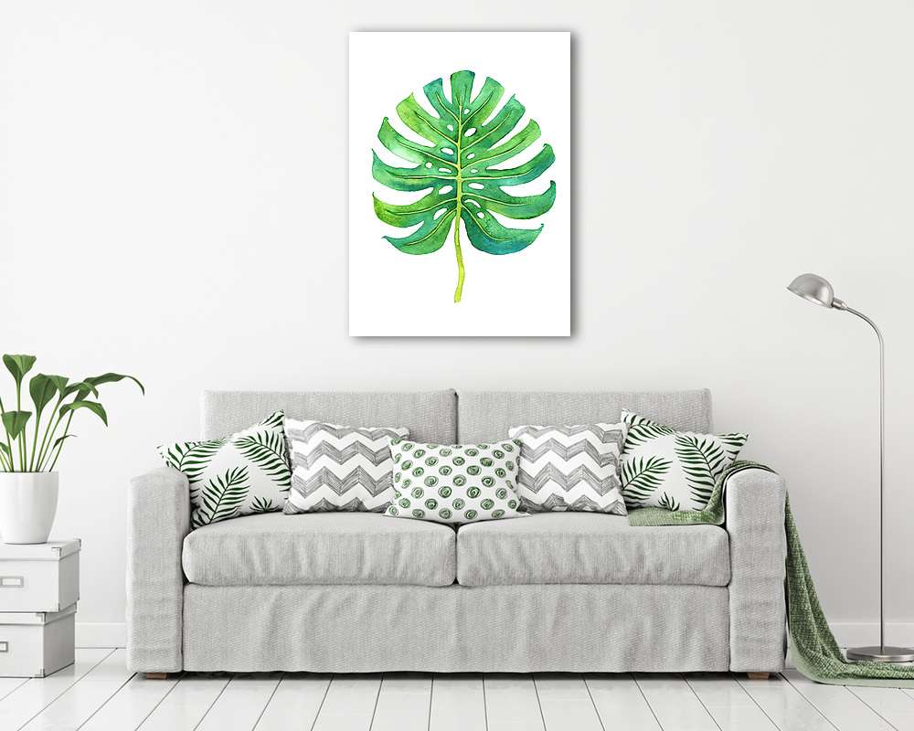 Tropical leaf illustration (fotótapéta) - vászonkép, falikép otthonra és irodába