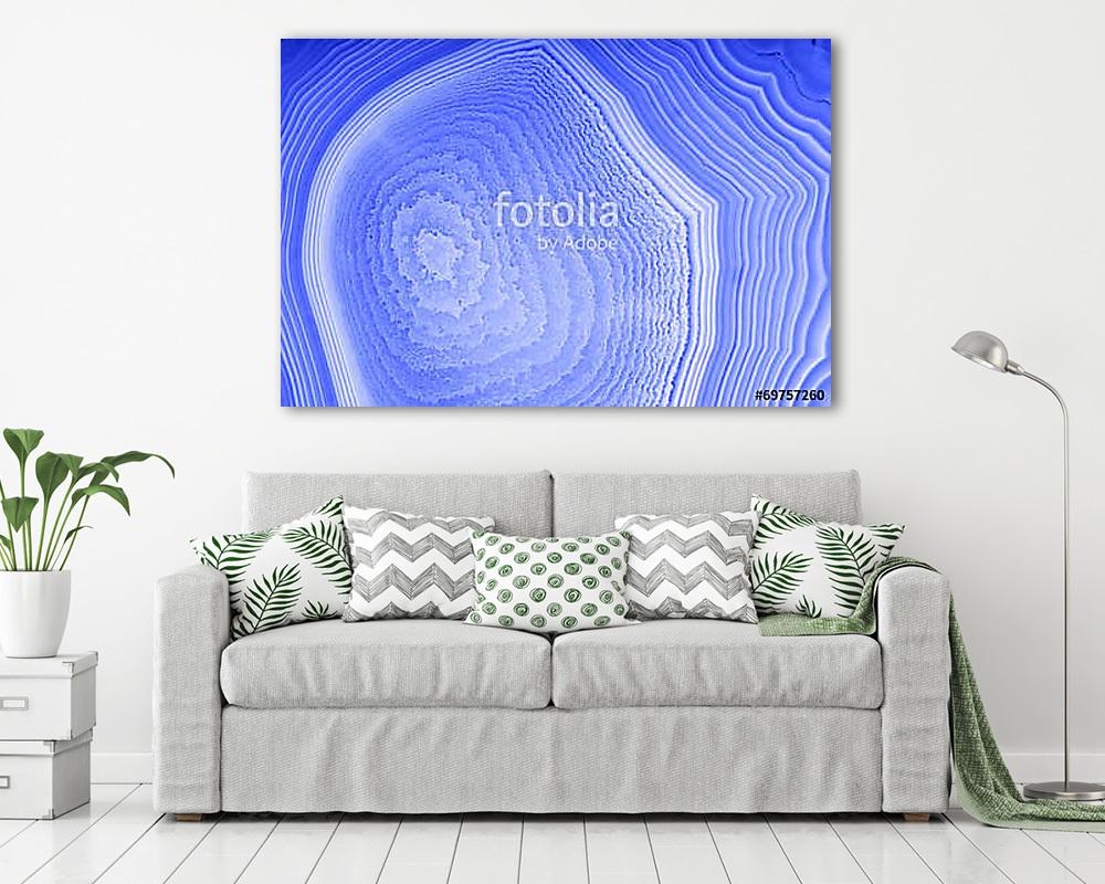 dark blue agate structure background (többrészes kép) - vászonkép, falikép otthonra és irodába